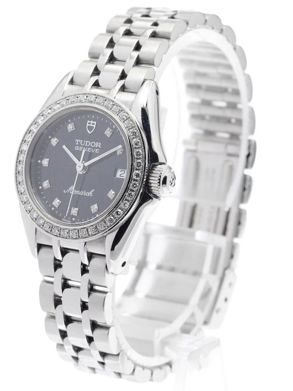 TUDOR Monarch 15810 Diamond bezel 10P diamond Quartz Ladies Watch_958910